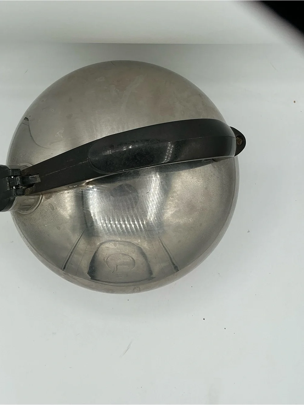 Vintage Revere Ware Whistling Tea Kettle Copper Bottom Stainless Steel 8 cup USA